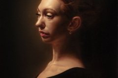 Ballerina Elizabeth Pinel, oil on linen, 18x 24\"