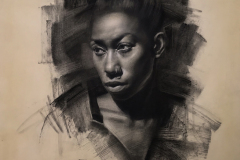 Bianca, Charcoal on paper, 24 x 30"