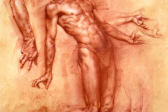 Achilles, Sanguine on paper, 17 x 22 "